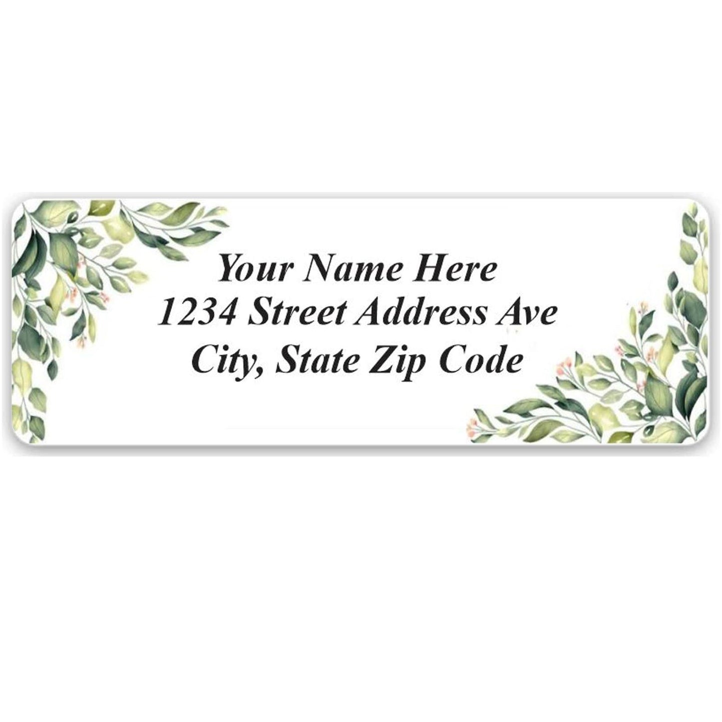 Personalized Return Address Labels Corner Leaves Custom Mailing Labels/Stickers for Envelopes, Easy Peel and Stick