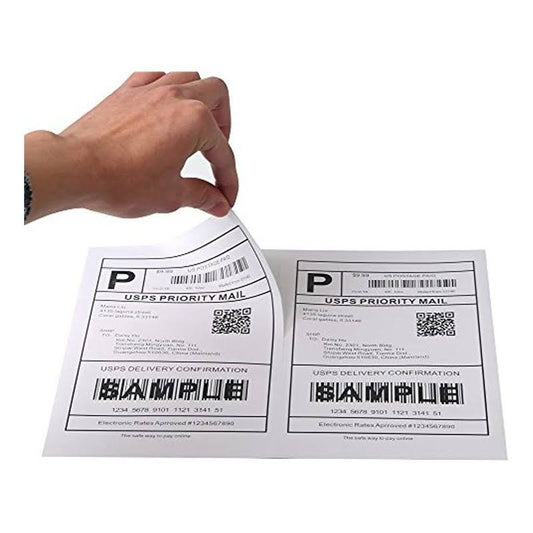 Half Sheet Self Adhesive Shipping Labels for Laser & Inkjet Printers